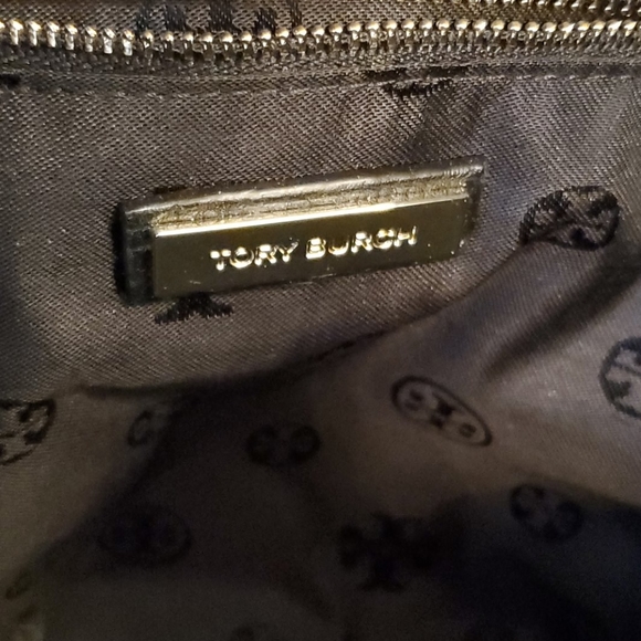 Tory Burch Small Britten Slouchy Tote - Black - Picture 8 of 11